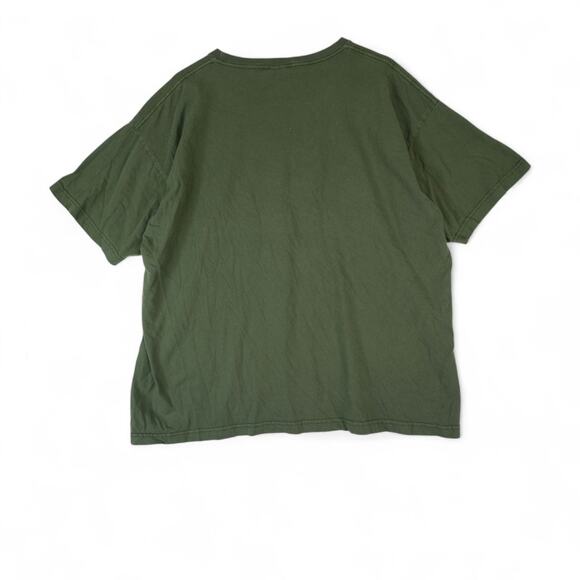 Vintage US Army T-Shirt Mens 2XL OD Green Short Sleeve Bayside Made in USA - Picture 2 of 9